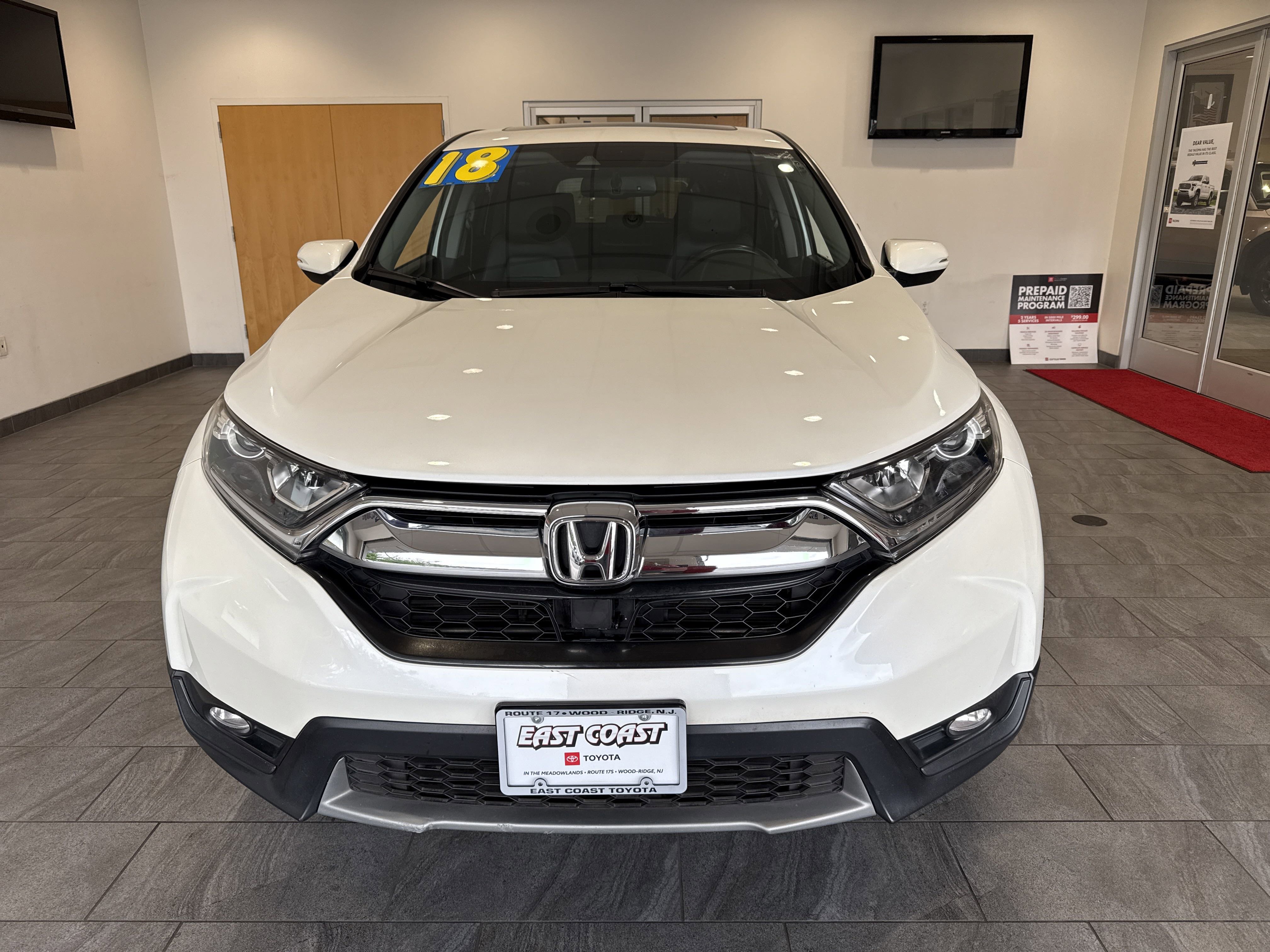 Used 2018 Honda CR-V EX-L with VIN 2HKRW2H83JH677544 for sale in Wood-Ridge, NJ