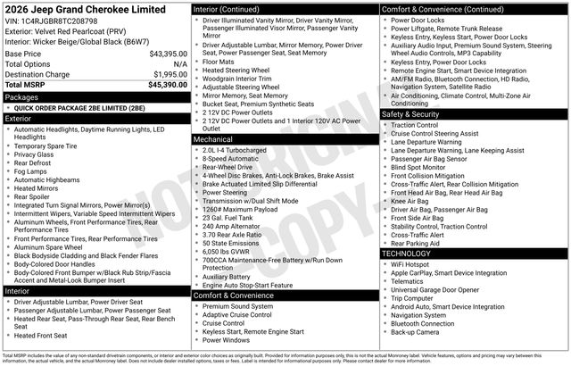 2026 Jeep Grand Cherokee Limited's photo