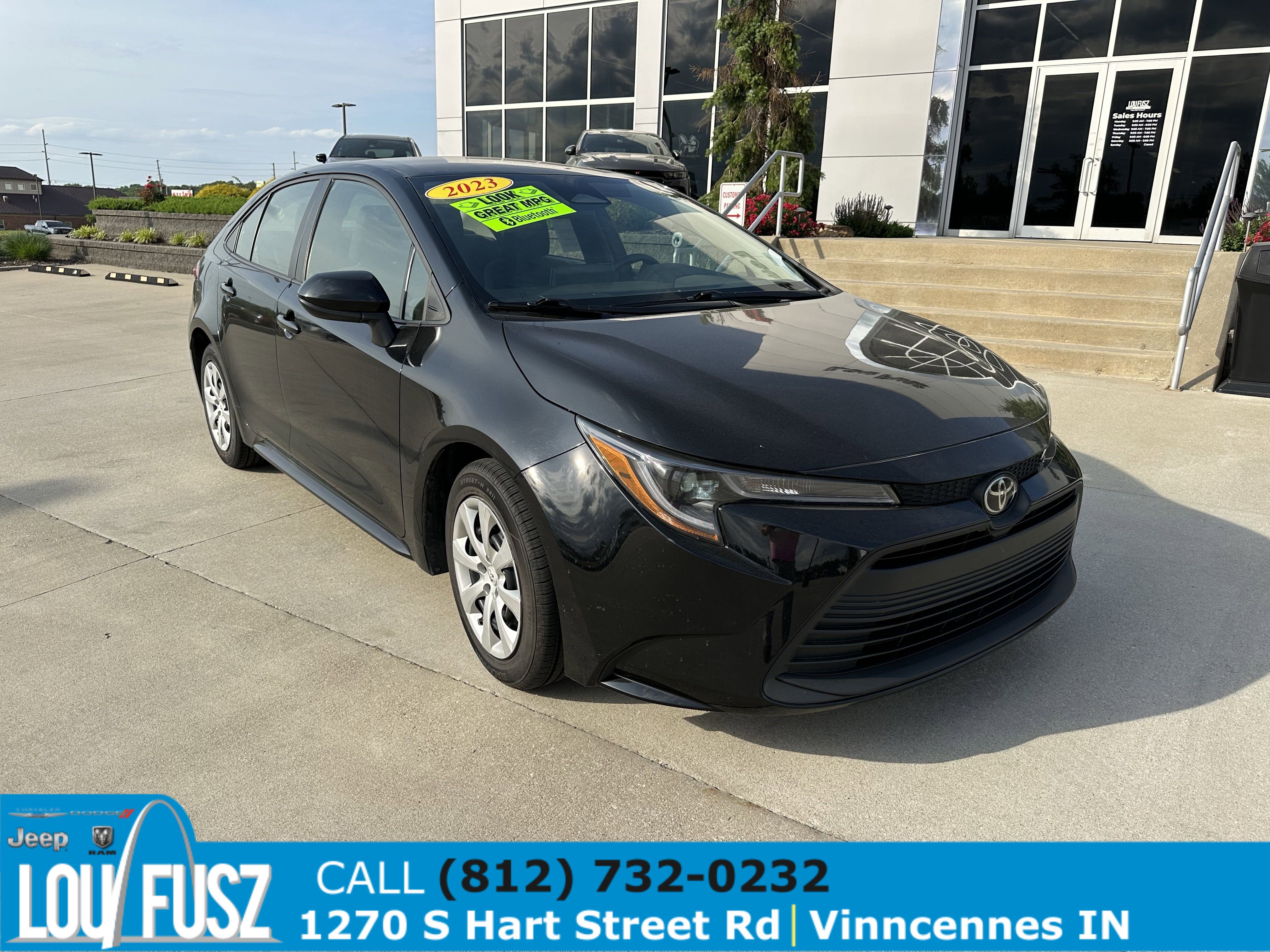 Used 2023 Toyota Corolla LE with VIN 5YFB4MDE0PP034255 for sale in Vincennes, IN