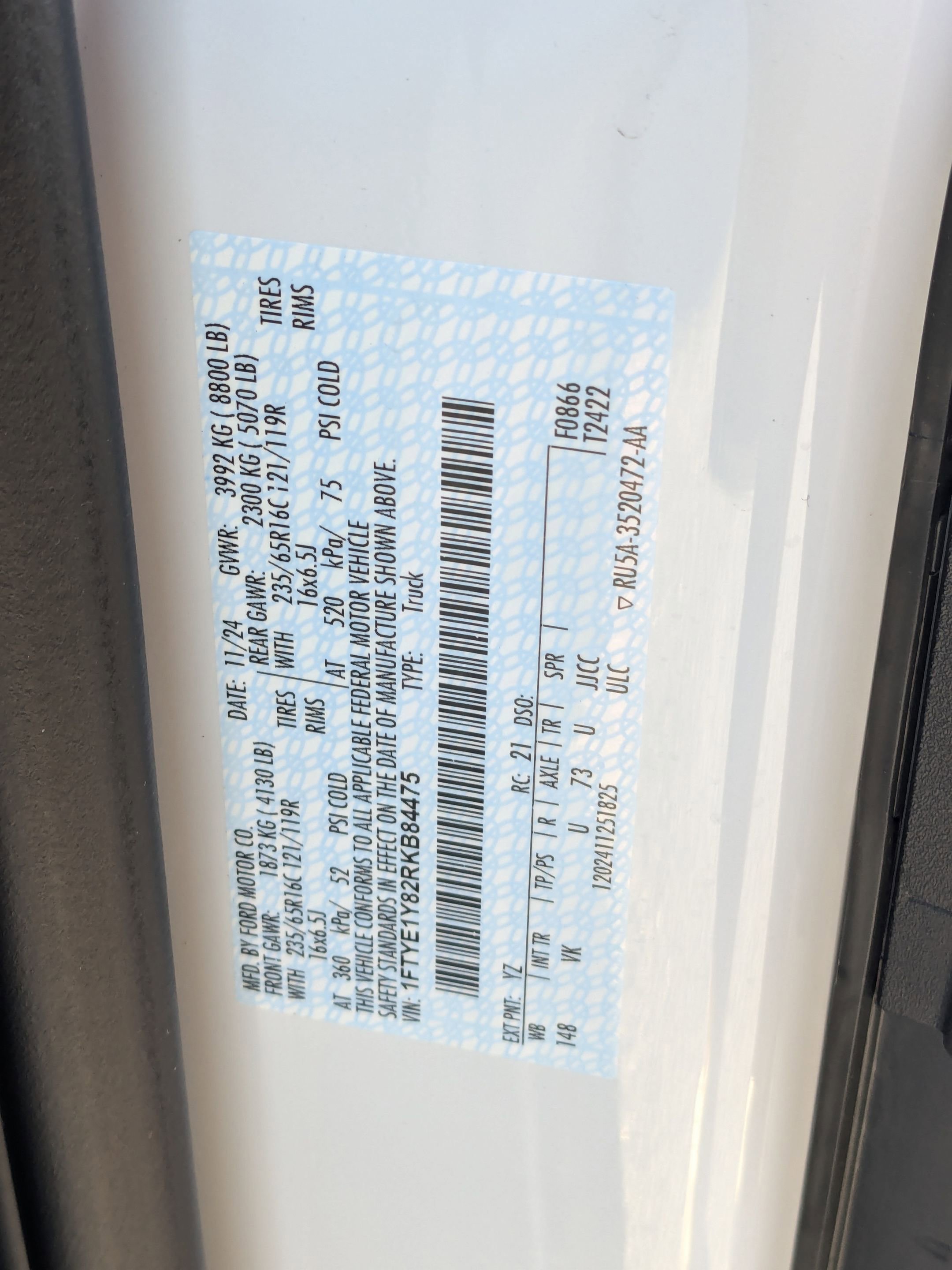 2024 Ford Transit Cargo Van photo 28