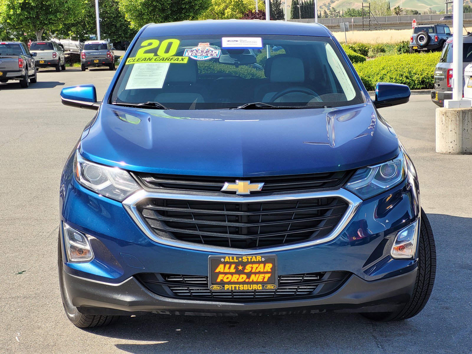 Certified 2020 Chevrolet Equinox LT with VIN 2GNAXJEV4L6176630 for sale in Pittsburg, CA