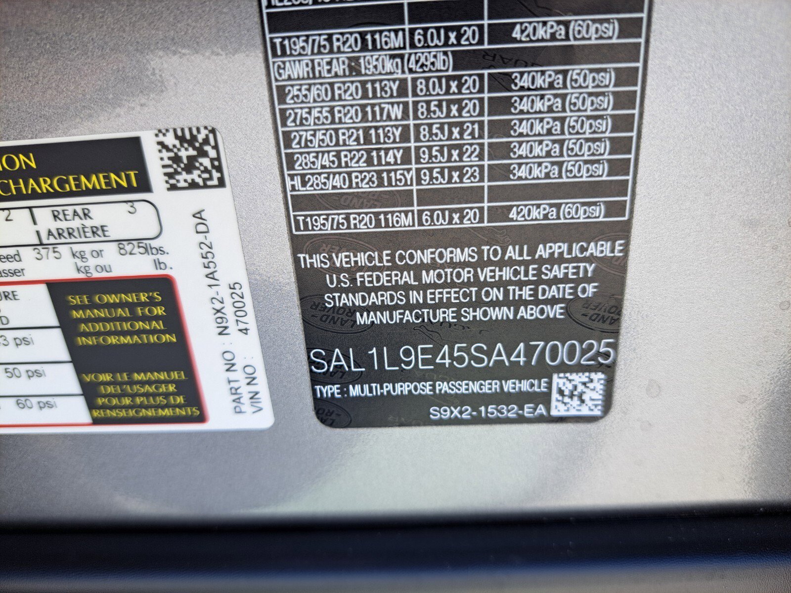 2025 Land Rover Range Rover Sport SE photo 16