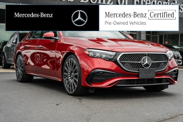 Certified Used 2024 MANUFAKTUR Cardinal Red Metallic Mercedes-Benz E 350 image 1