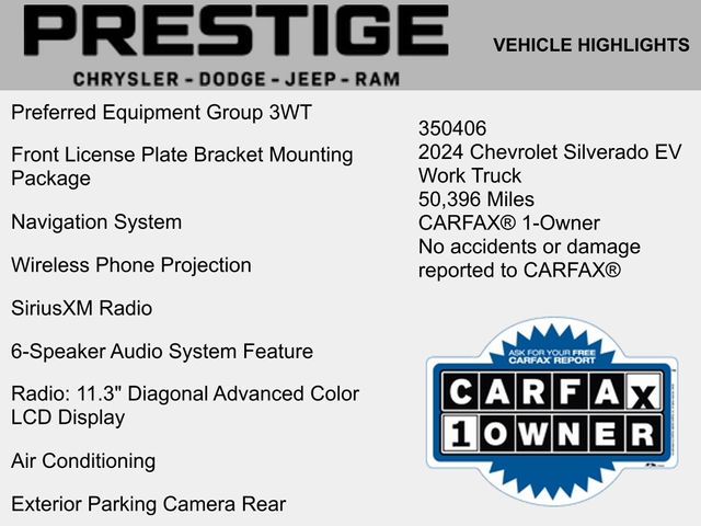 Used 2024 Chevrolet Silverado EV Work Truck with VIN 1GC10UED6RU202211 for sale in Las Vegas, NV