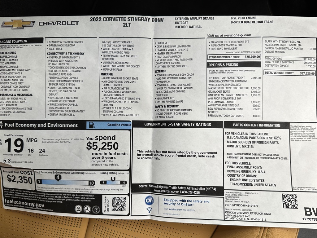 2022 Chevrolet Corvette 2LT photo 37