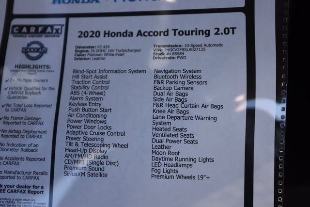 2020 Honda Accord Touring 2.0T photo 43
