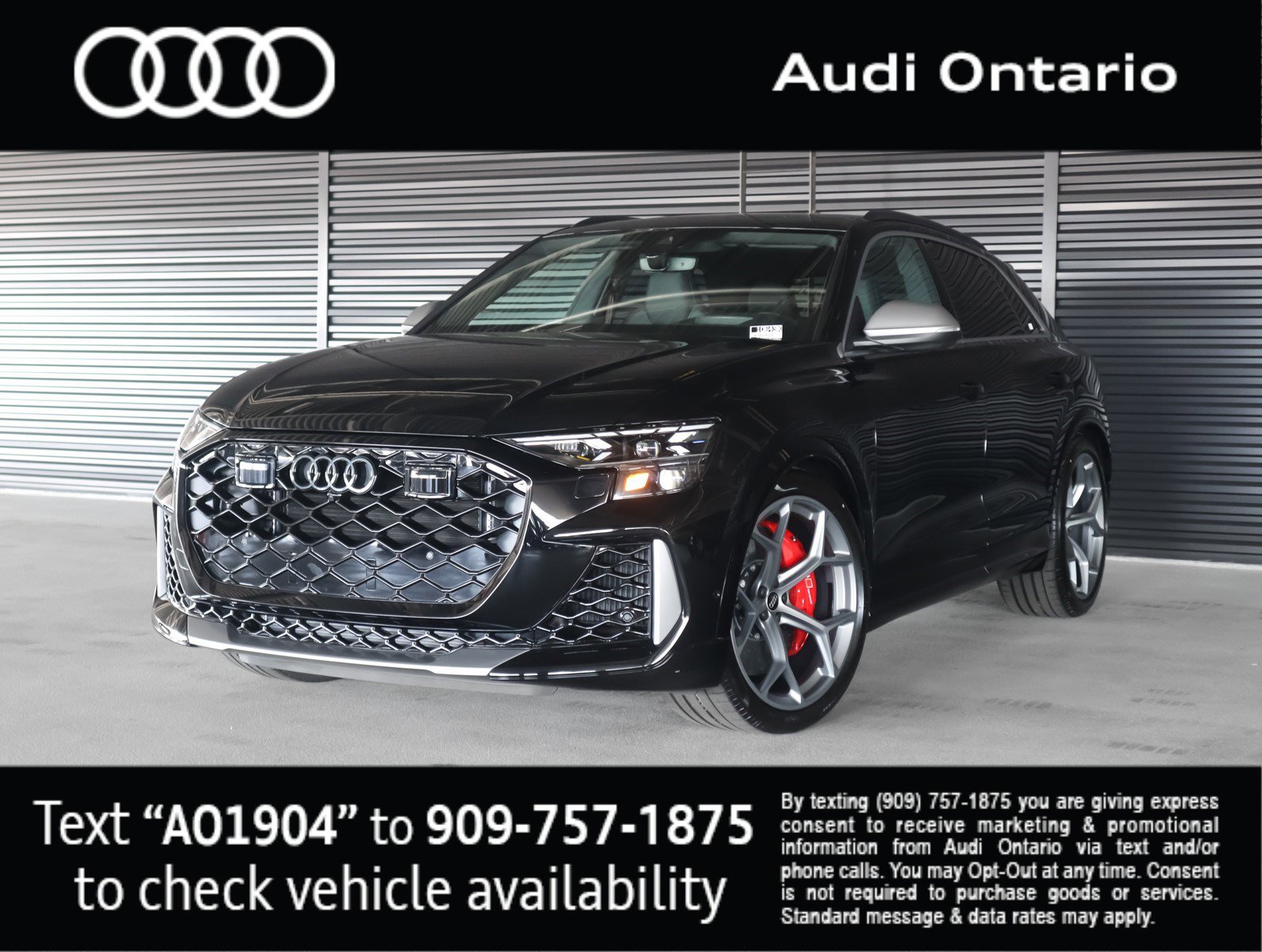 New 2025 Mythos Black Metallic Audi performance image 1