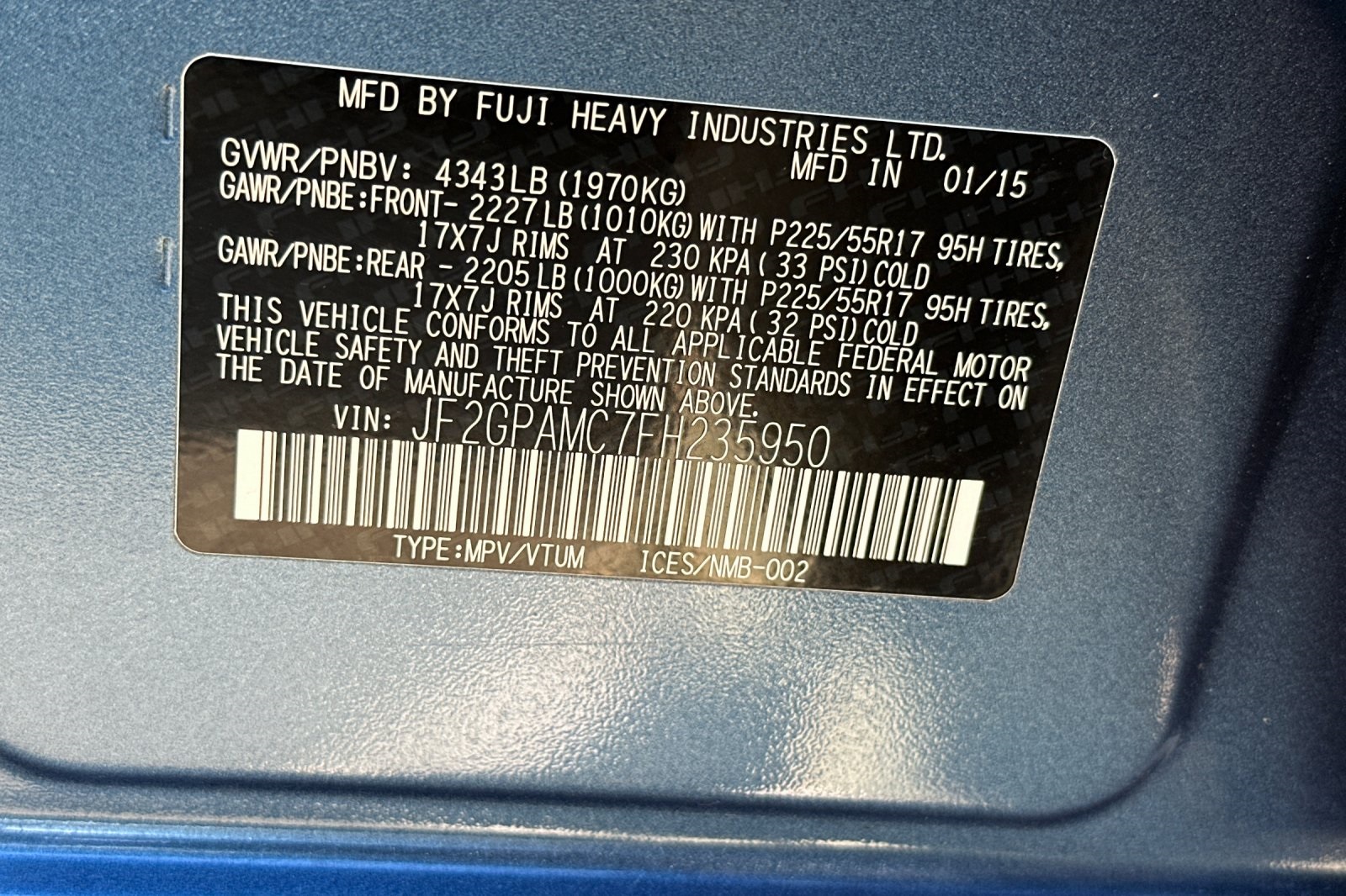 2015 Subaru XV Crosstrek Limited's photo