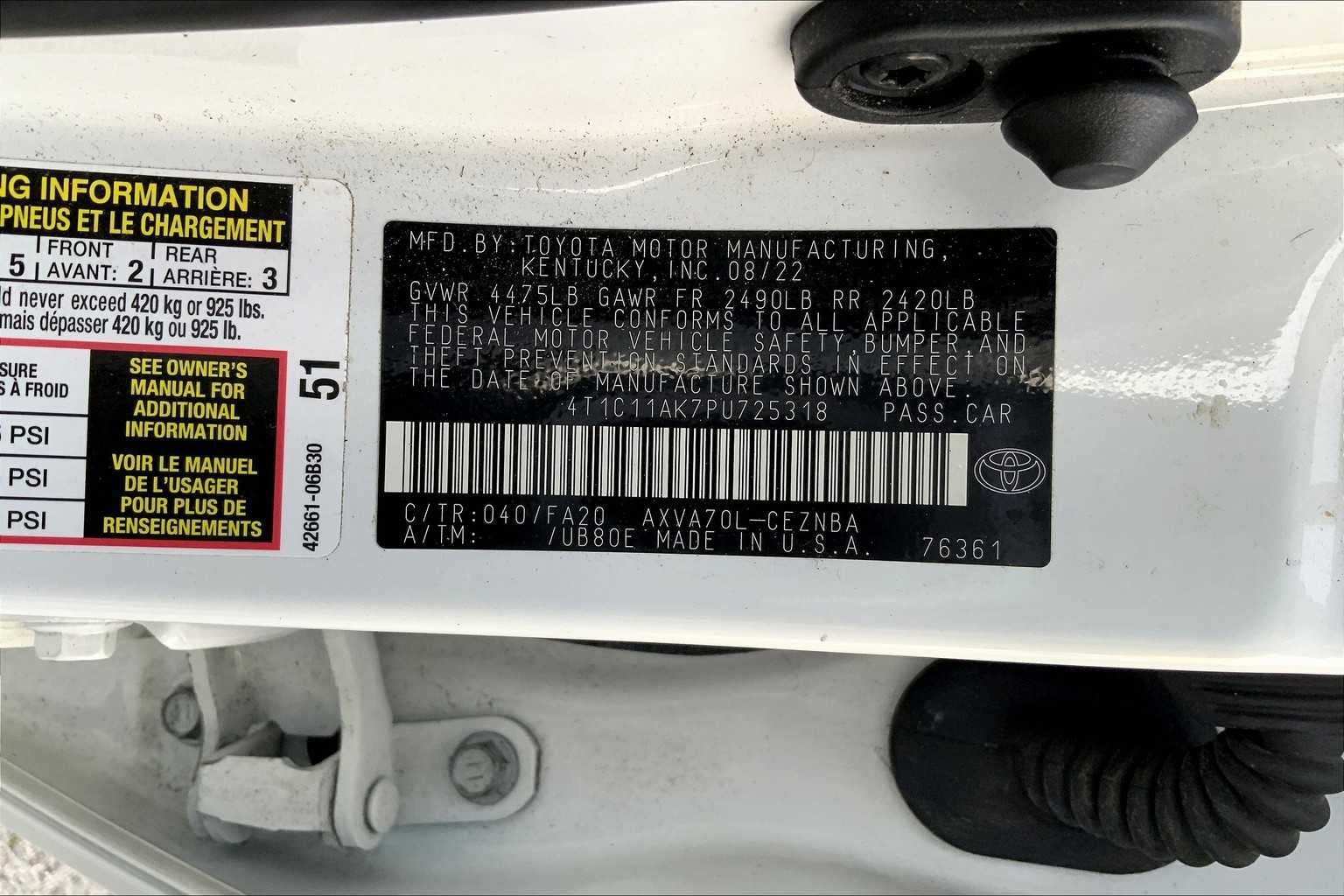 2023 Toyota Camry LE photo 57