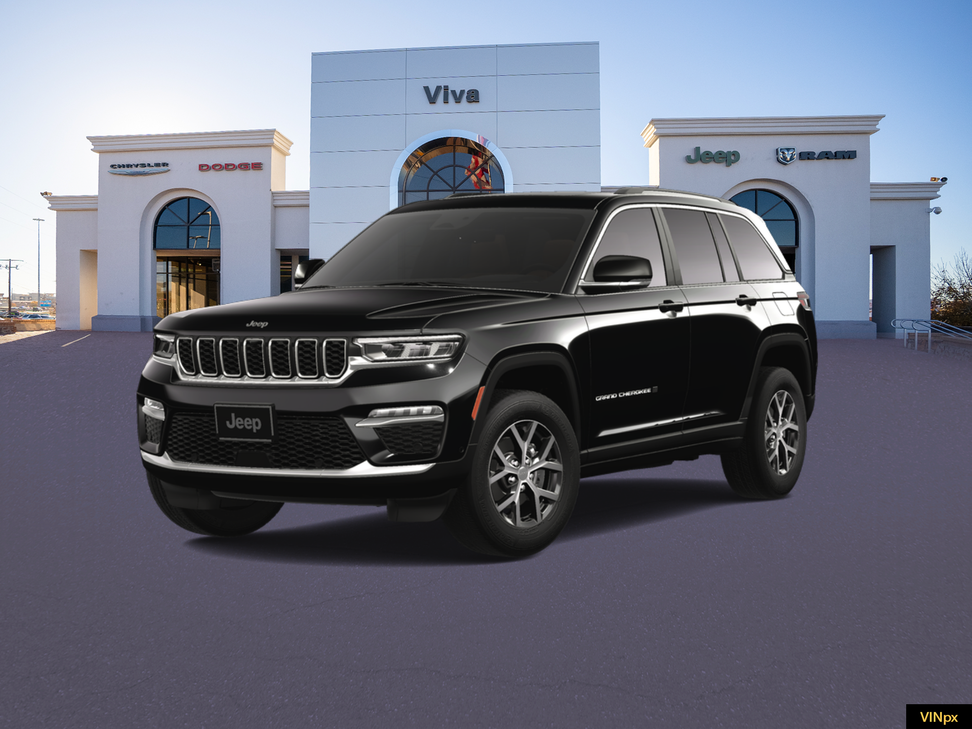 New 2025 Diamond Black Crystal Pearl-Coat Exterior Paint Jeep Limited image 1