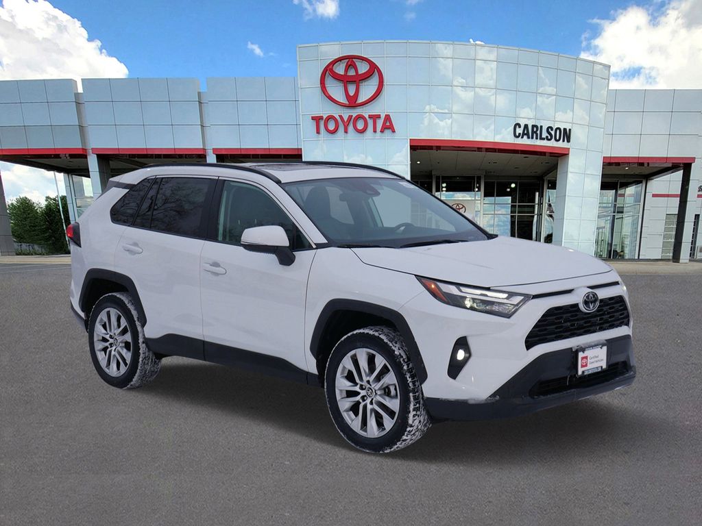 Certified 2025 Toyota RAV4 XLE Premium with VIN 2T3A1RFV6SW500350 for sale in Minneapolis, Minnesota