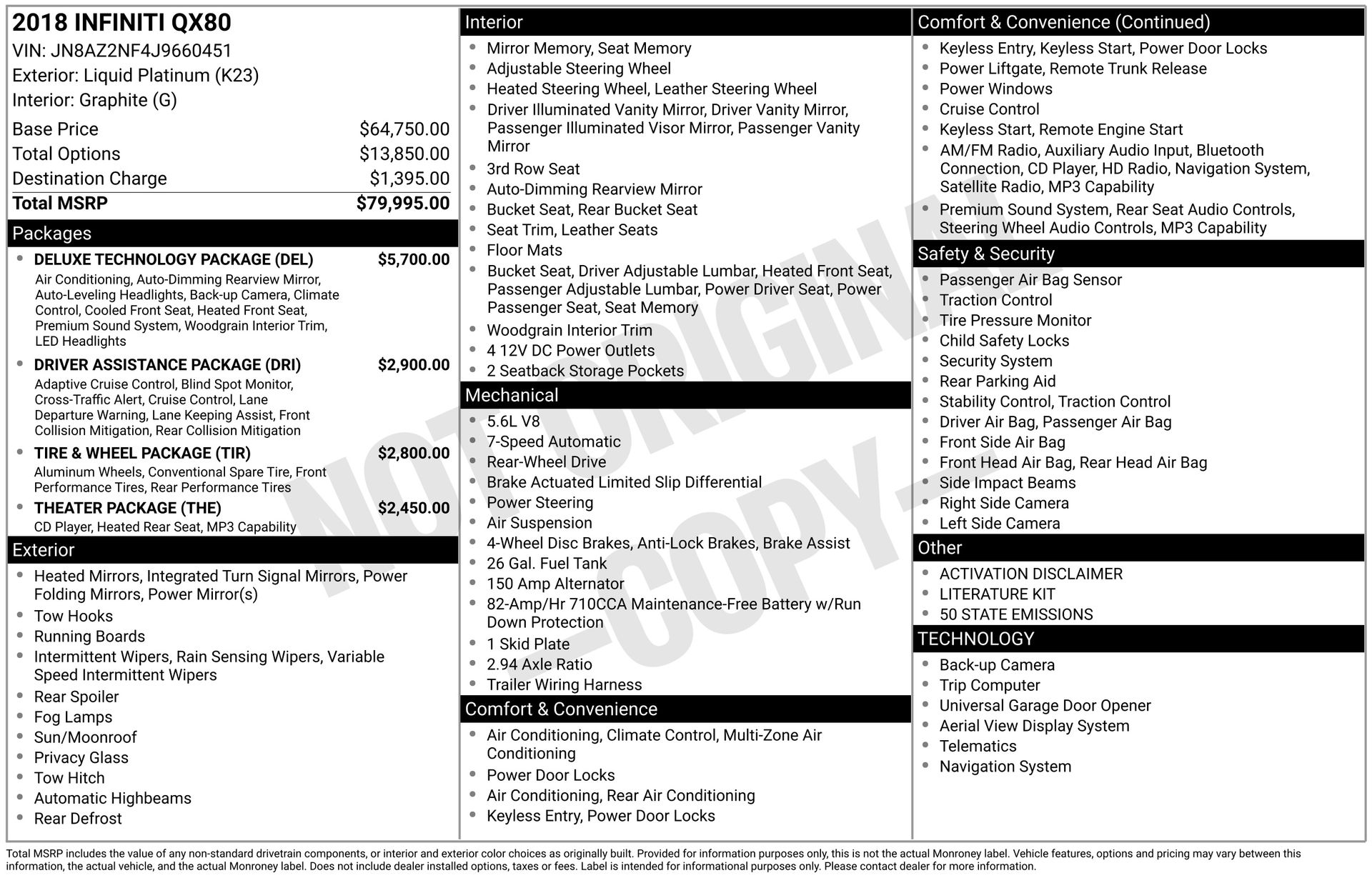 2018 INFINITI QX80 Base's photo