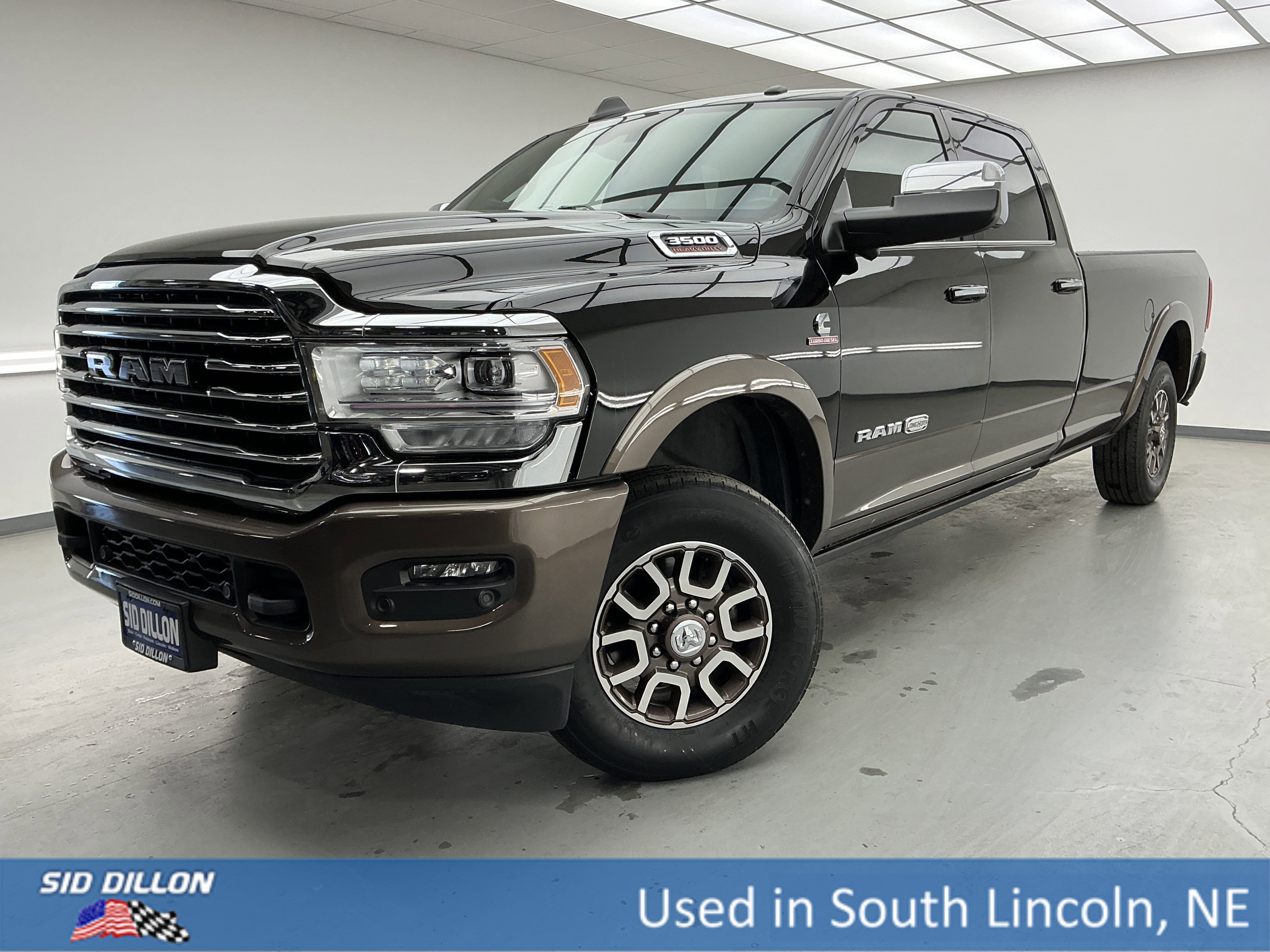 Used 2022 Diamond Black Crystal Pearlcoat Ram Longhorn image 1