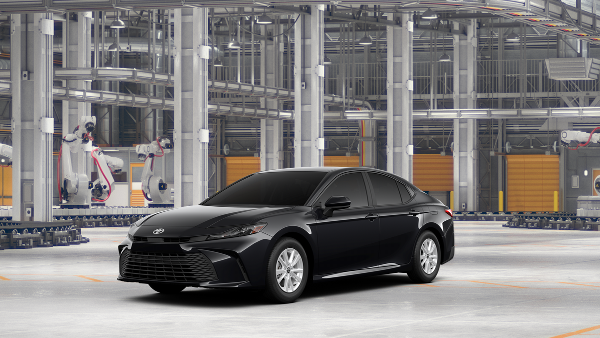 New 2025 Midnight Black Metallic Toyota LE image 1