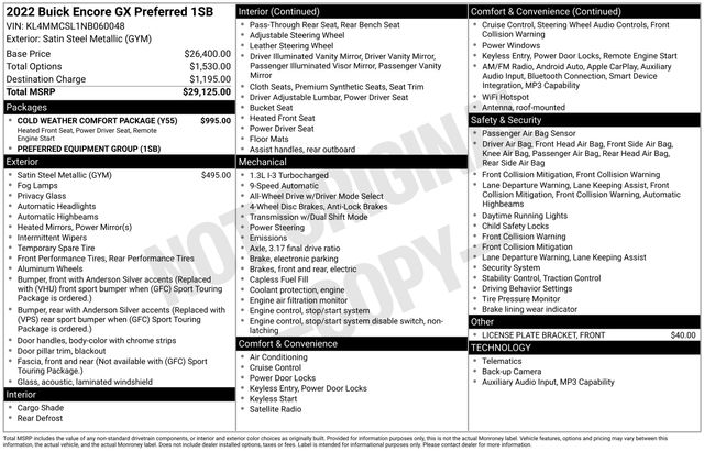 2022 Buick Encore GX Preferred's photo