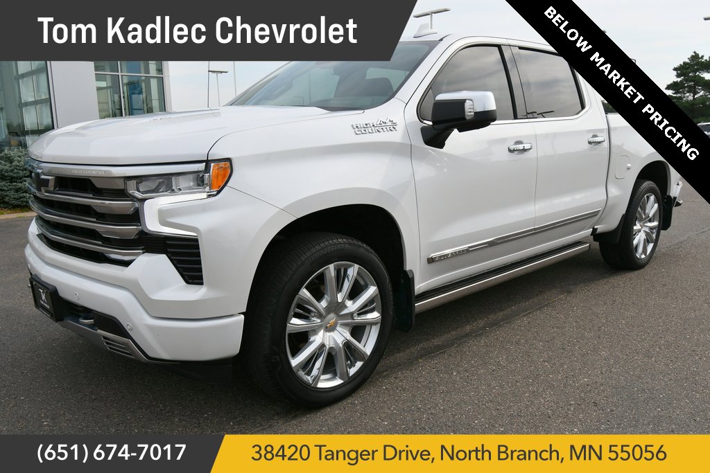 Certified 2023 Chevrolet Silverado 1500 High Country with VIN 1GCUDJEL9PZ212853 for sale in North Branch, Minnesota
