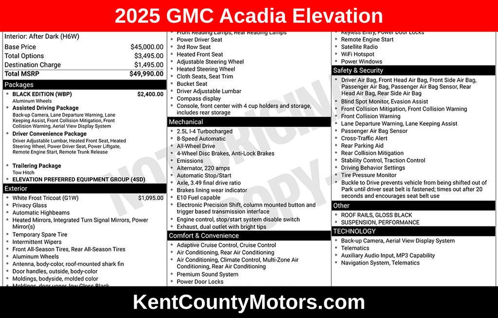 2025 GMC Acadia Elevation's photo