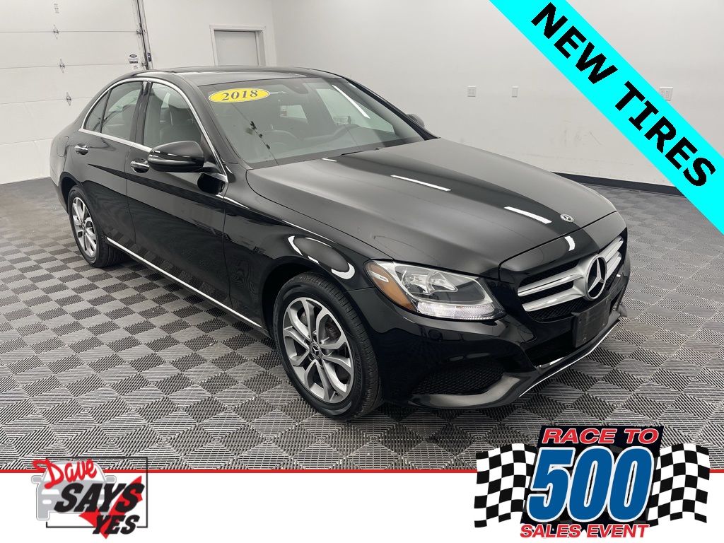 Used 2018 Mercedes-Benz C-Class Sedan C300 with VIN 55SWF4KBXJU256940 for sale in Troy, OH