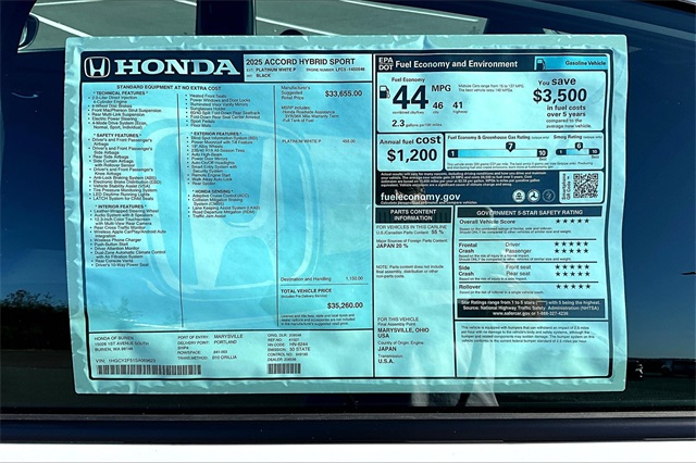 2025 Honda Accord Hybrid Sport photo 3