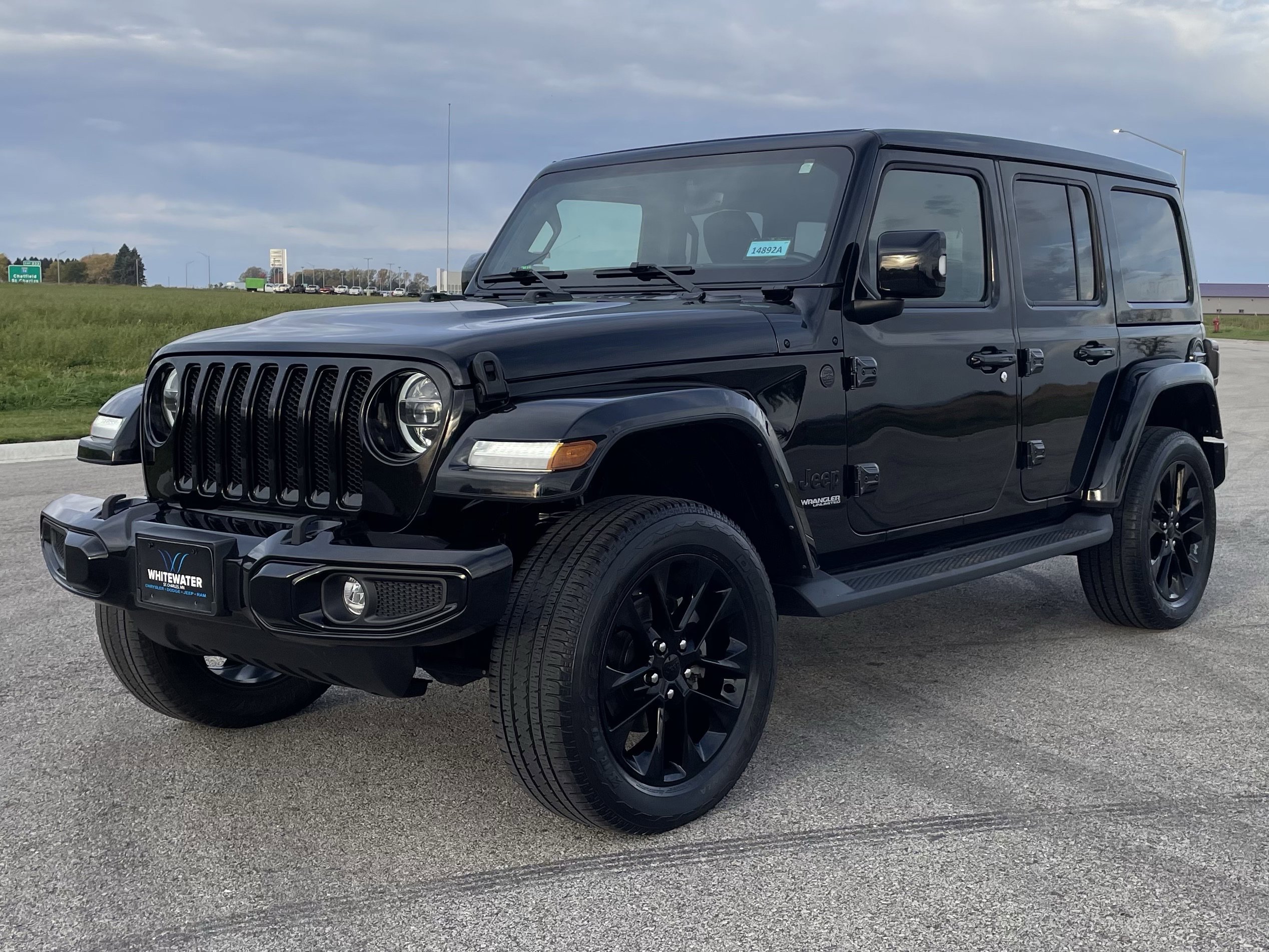 Used 2022 Jeep Wrangler Unlimited High Altitude with VIN 1C4HJXEN5NW193408 for sale in Saint Charles, Minnesota