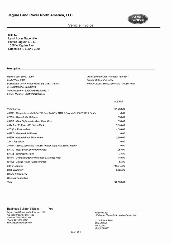 2025 LAND ROVER RANGE ROVER - Image 2
