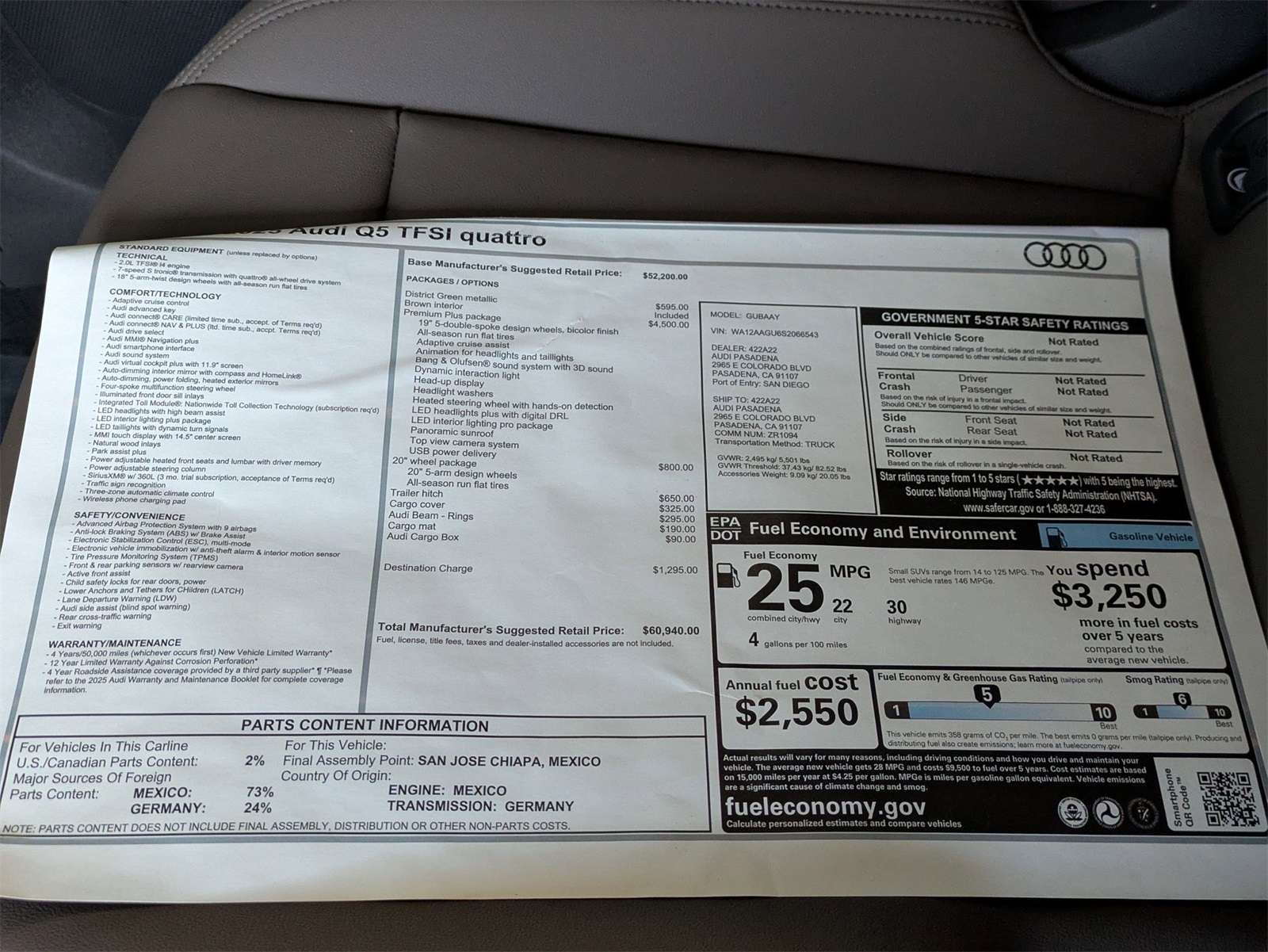 2025 Audi Q5 2.0T Premium Plus photo 14