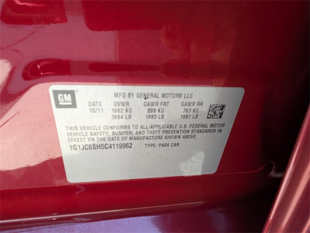2012 Chevrolet Sonic LT photo 21