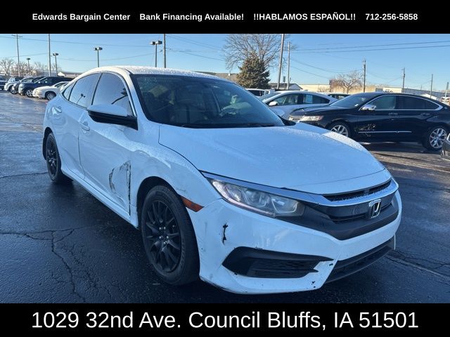Used 2016 Honda Civic LX with VIN 19XFC2F51GE098683 for sale in Council Bluffs, IA