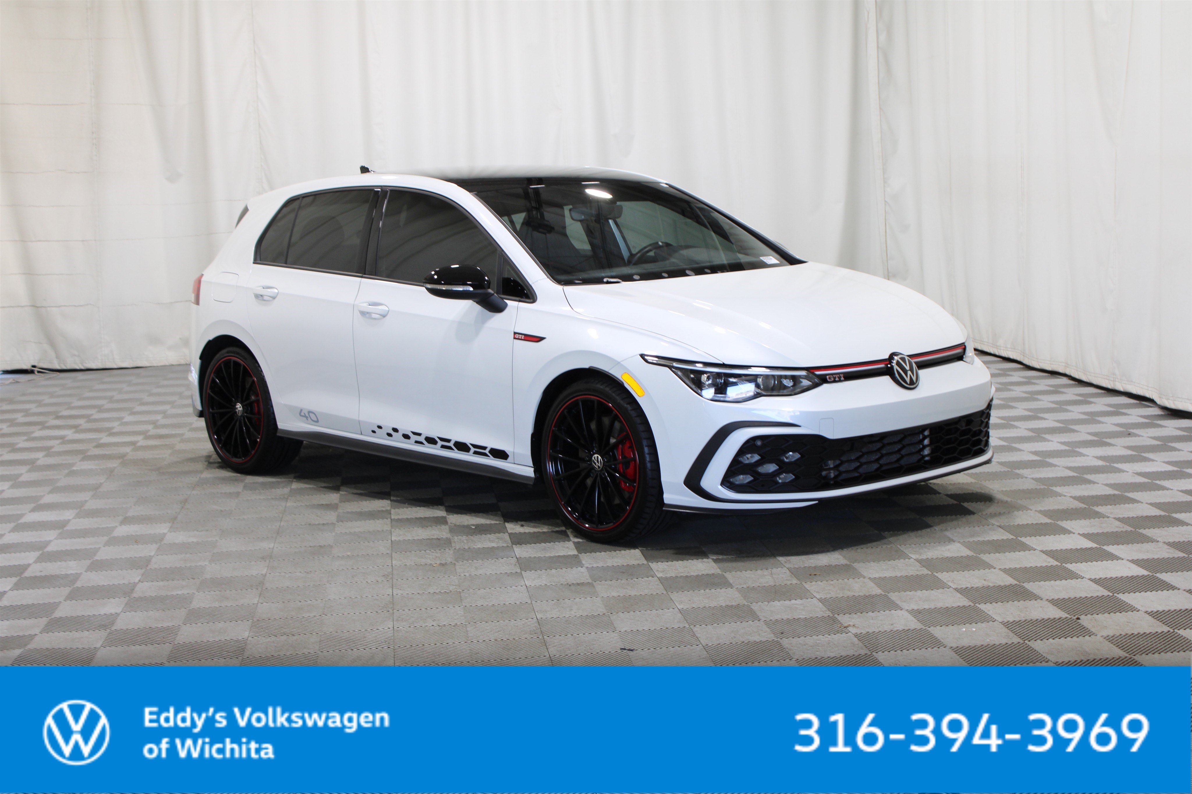 Certified Used 2023 Opal White w/Black Roof Volkswagen 40th Anniversary Edition image 1