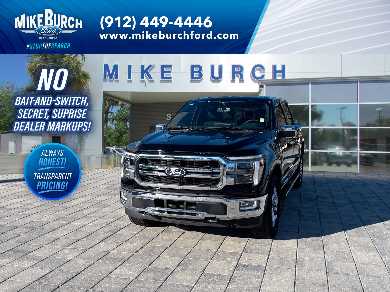 New 2024 Agate Black Metallic Ford LARIAT® image 1