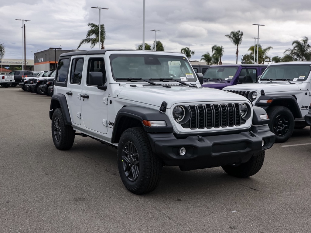 New 2026 Bright White Clear-Coat Exterior Paint Jeep Sport S image 1