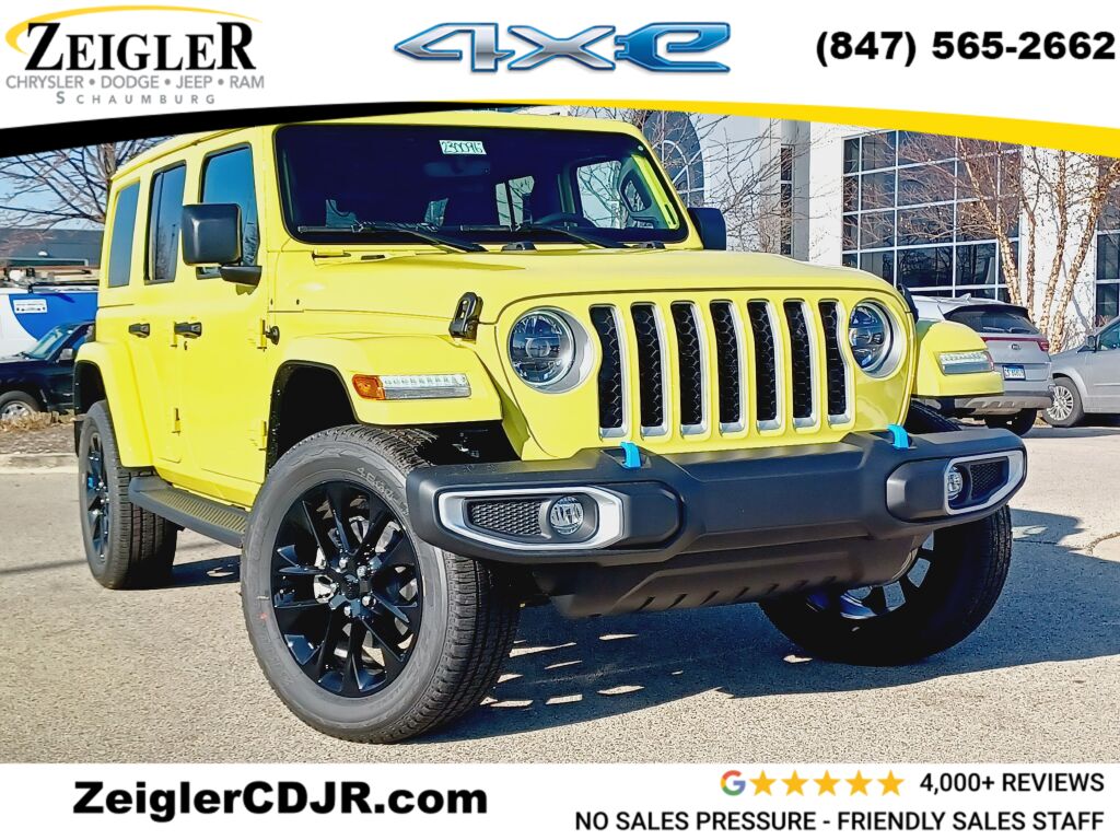 New 2023 Jeep Wrangler Sahara 4xe 4D Sport Utility in Schaumburg 230096 Zeigler Auto Group