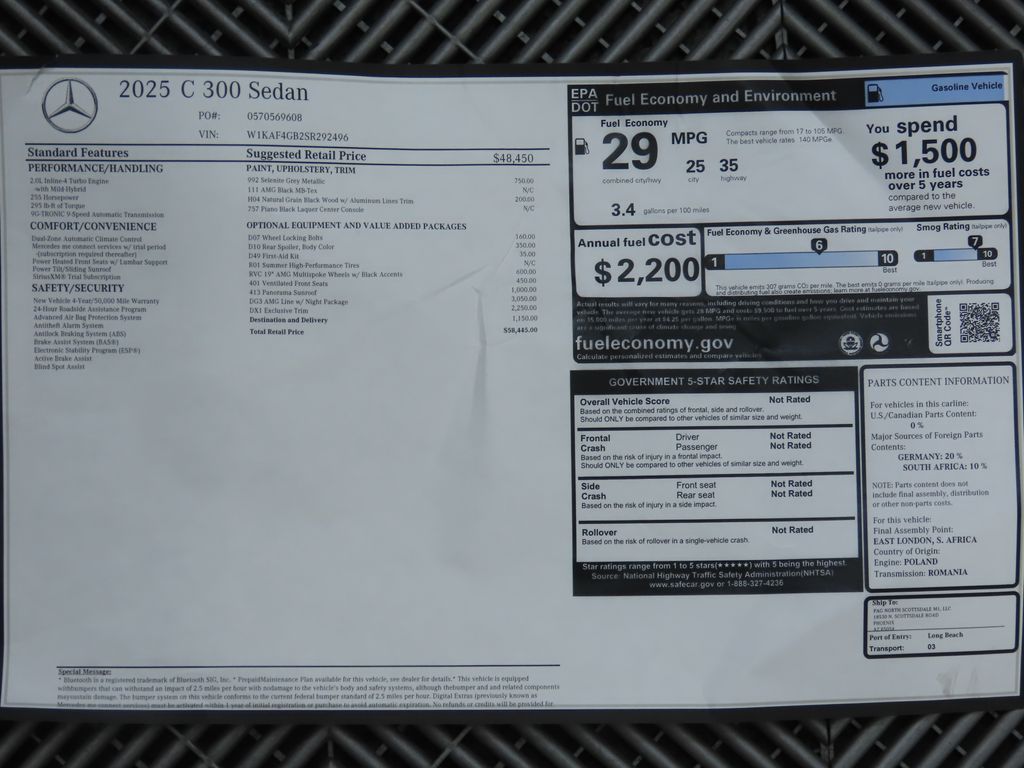 2025 Mercedes Benz C 300 photo 9