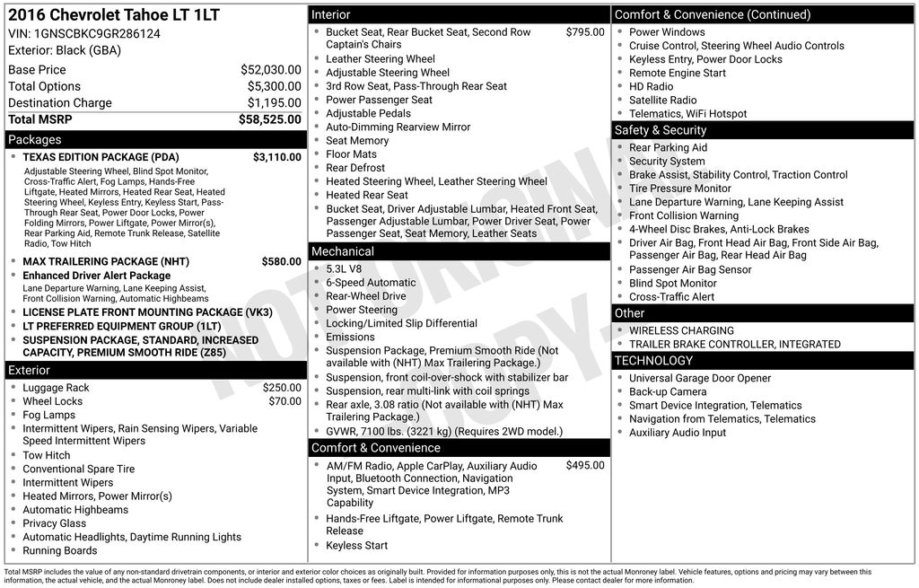 2016 Chevrolet Tahoe LT's photo