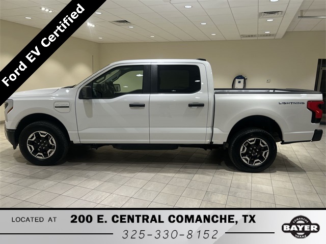 Certified 2023 Ford F-150 Lightning Pro with VIN 1FTVW1EL1PWG54834 for sale in Comanche, TX