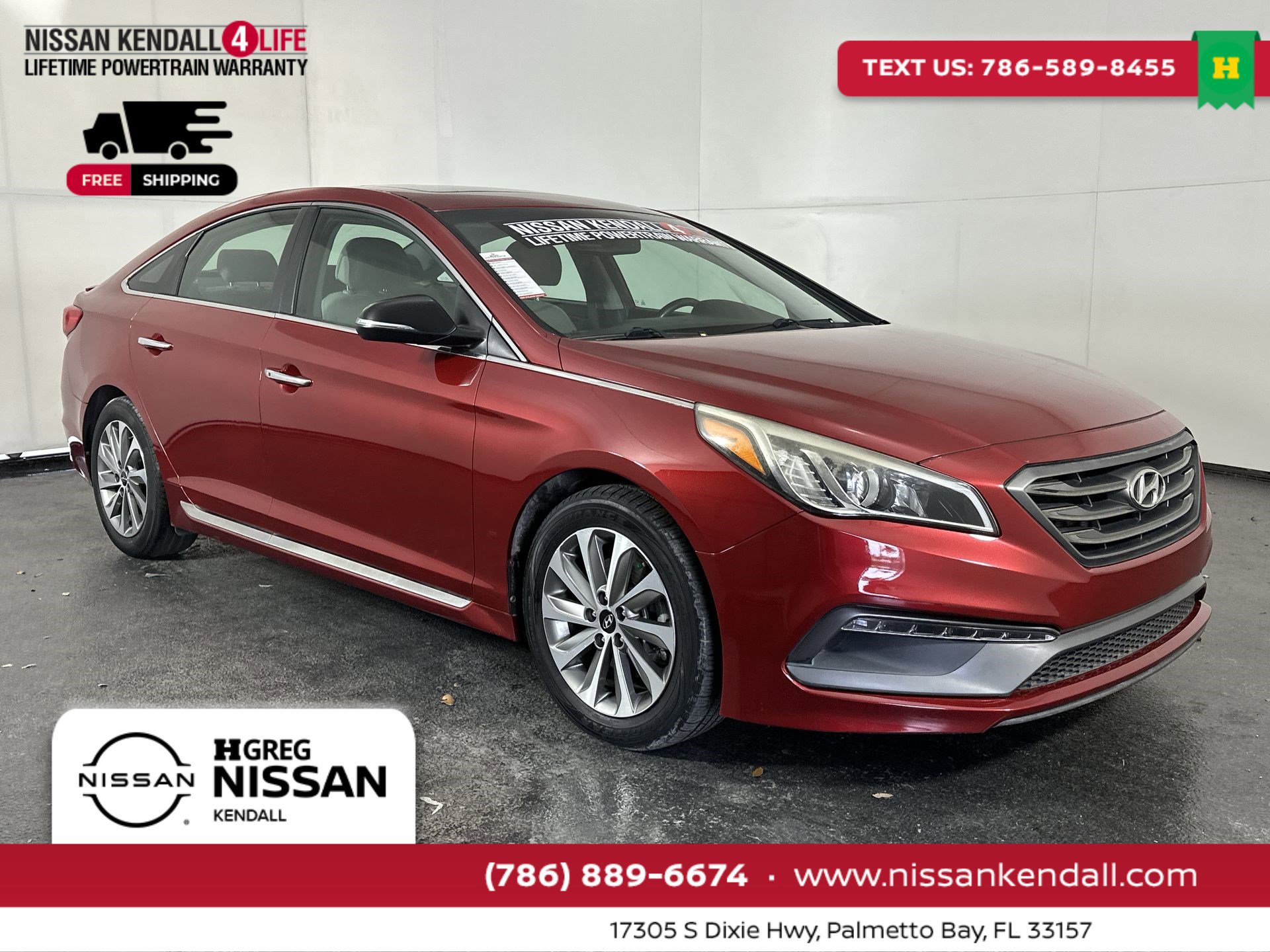 Used 2016 Hyundai Sonata Sport with VIN 5NPE34AF8GH329095 for sale in Palmetto Bay, FL