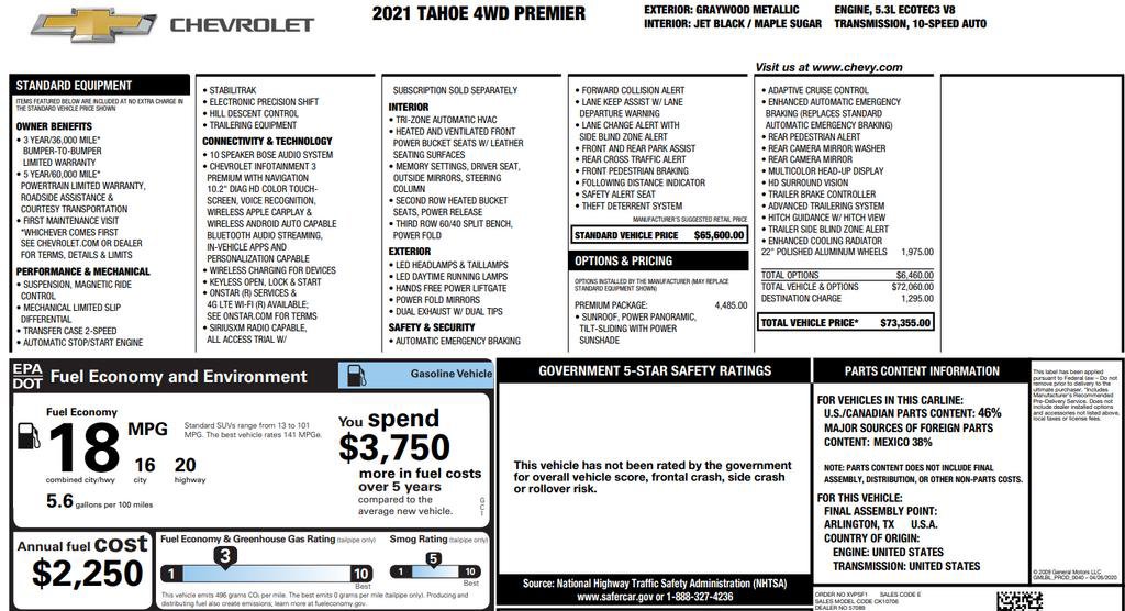 Used 2021 Graywood Metallic Chevrolet Premier image 3