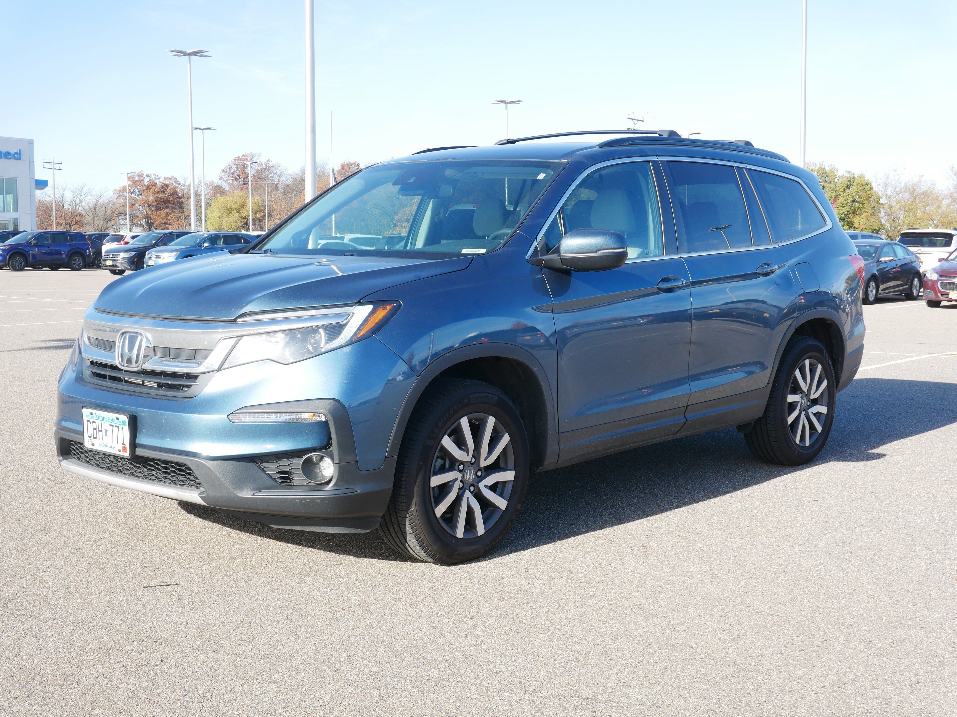 Used 2019 Honda Pilot EX with VIN 5FNYF6H36KB056905 for sale in Waite Park, Minnesota