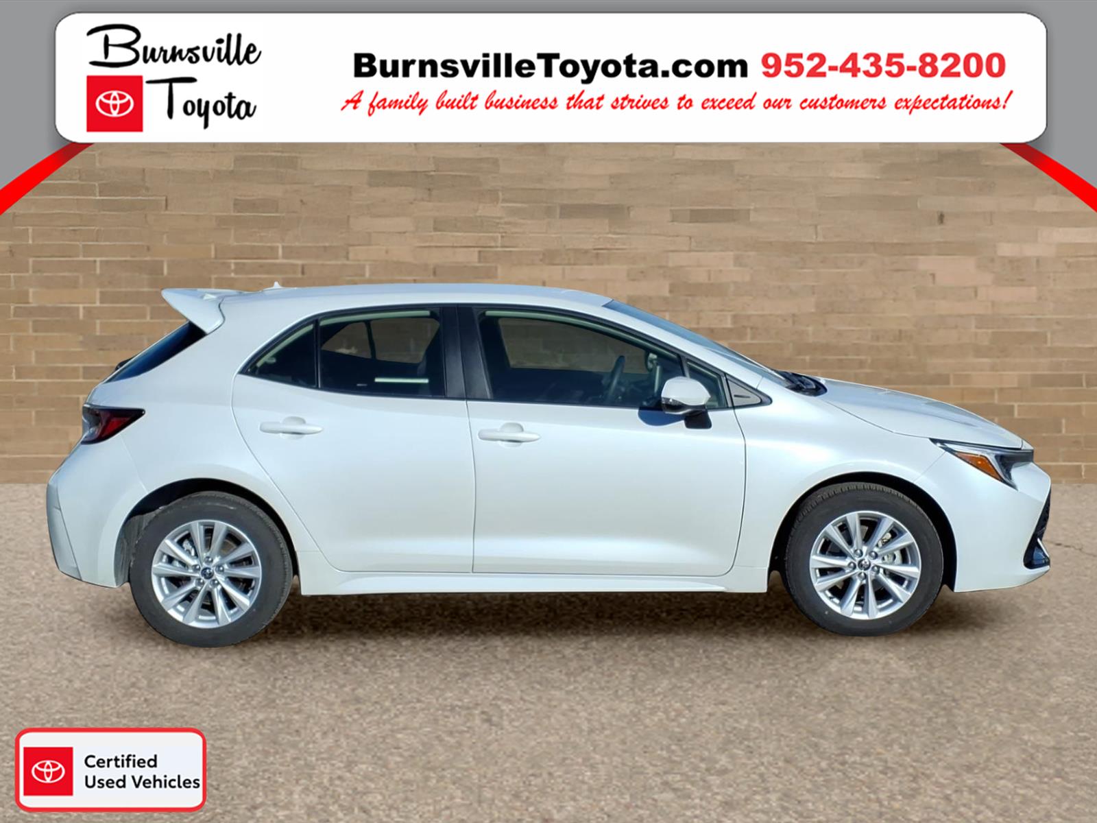 Certified 2025 Toyota Corolla Hatchback SE with VIN JTND4MBE9S3234947 for sale in Burnsville, Minnesota