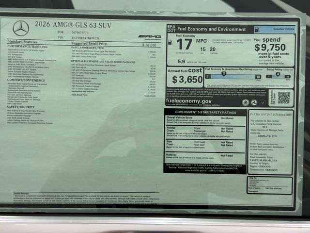 2026 Mercedes Benz GLS AMG 63 4MATIC photo 53