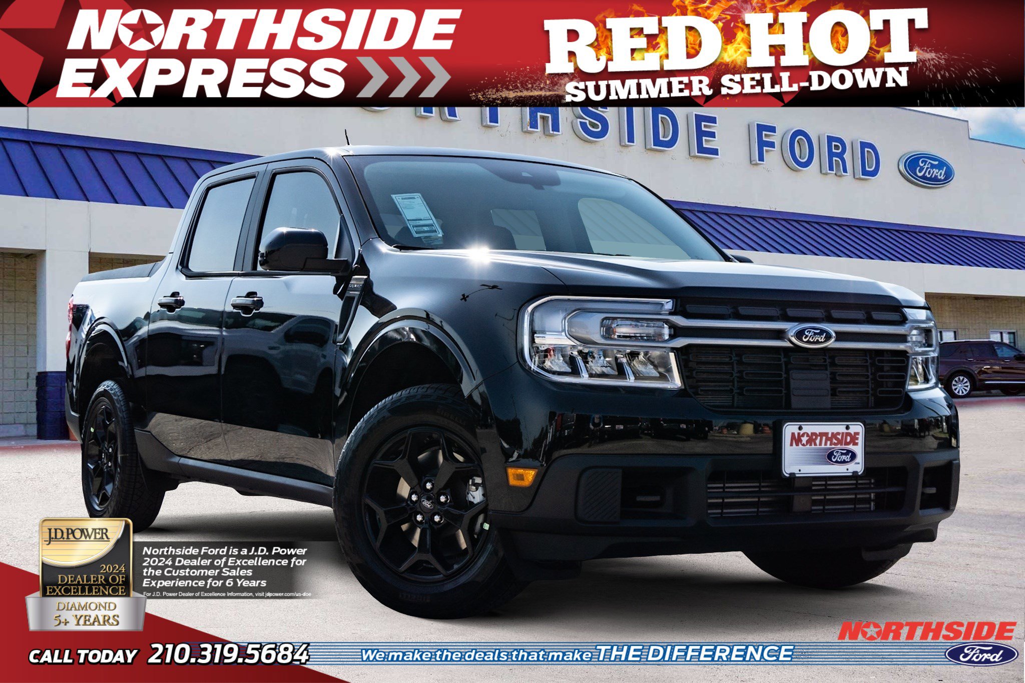 New 2024 Shadow Black Ford LARIAT image 1