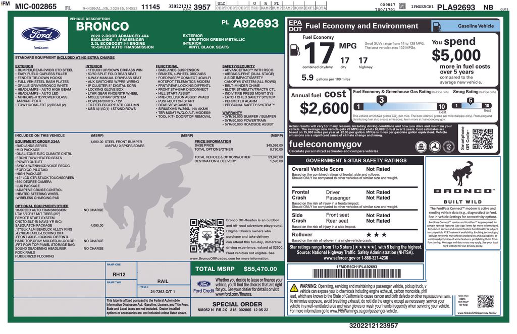 2023 Ford Bronco 2-Door