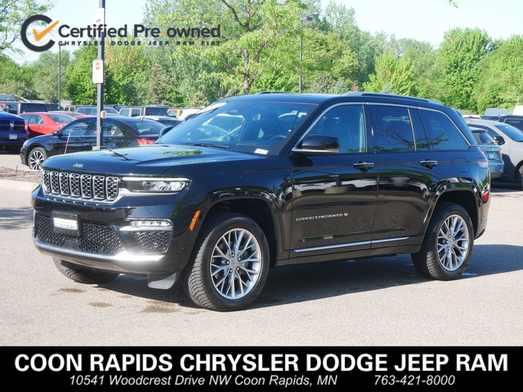 Certified 2023 Jeep Grand Cherokee Summit with VIN 1C4RJHEG2P8712563 for sale in Coon Rapids, Minnesota