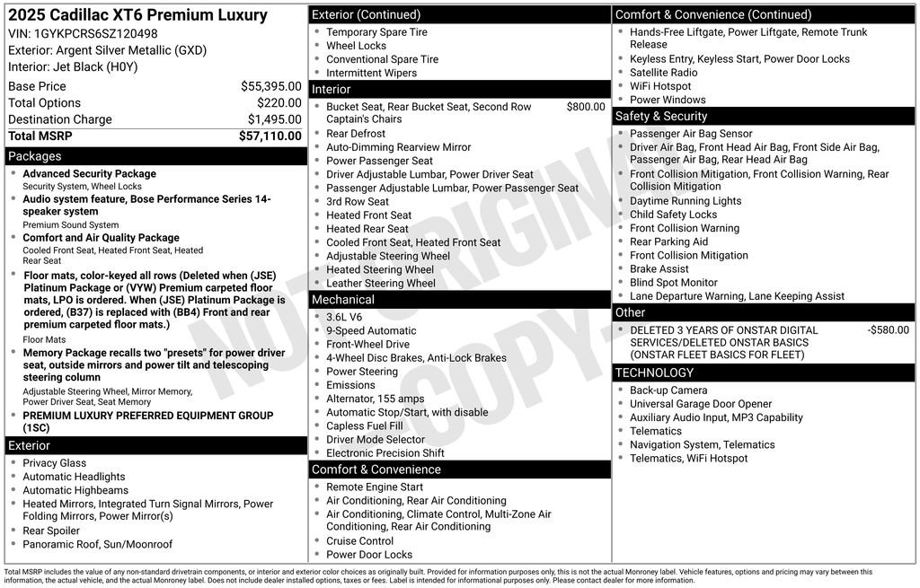 2025 Cadillac XT6 Premium Luxury's photo