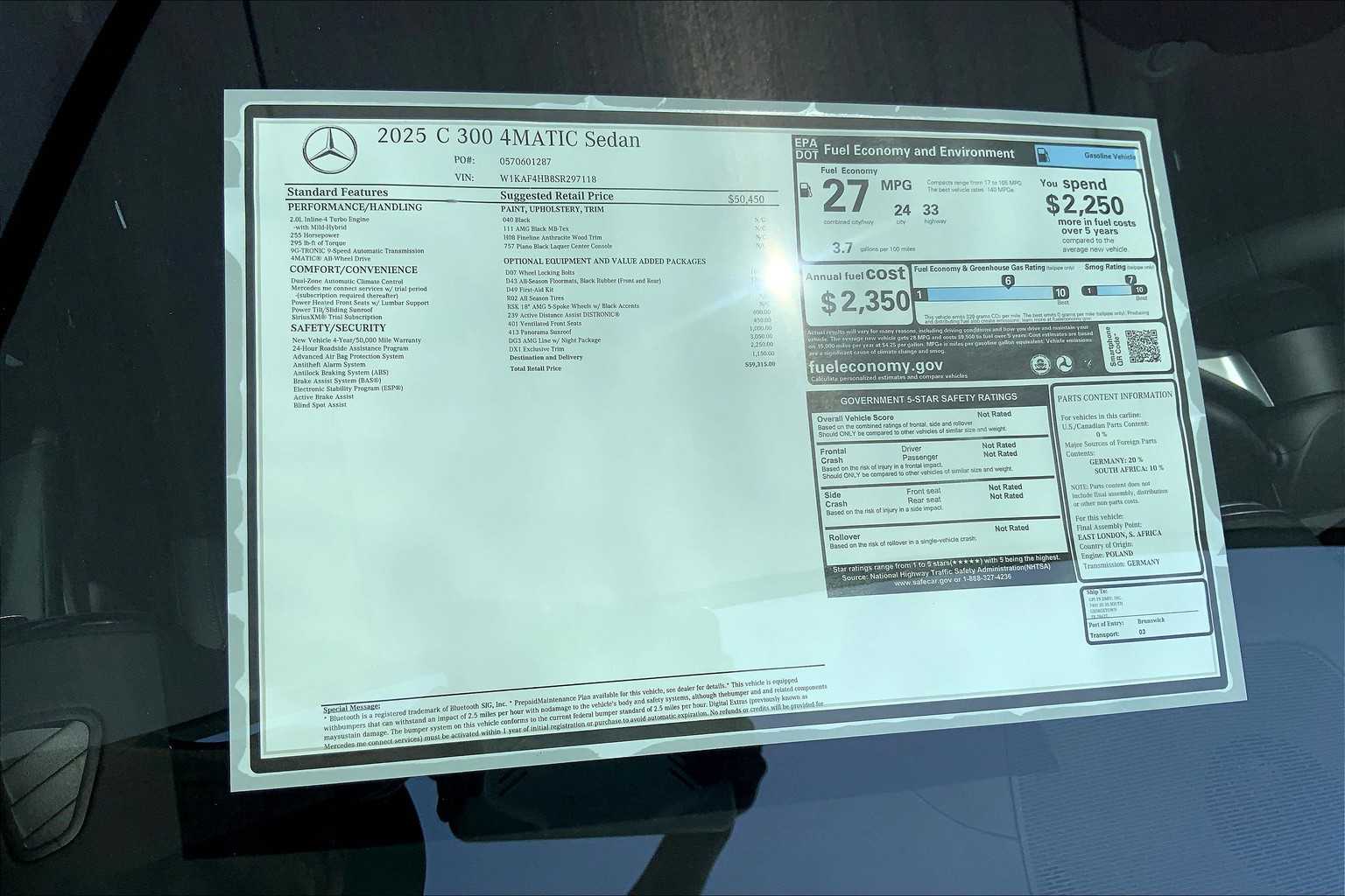 2025 Mercedes Benz C 300 4MATIC photo 22
