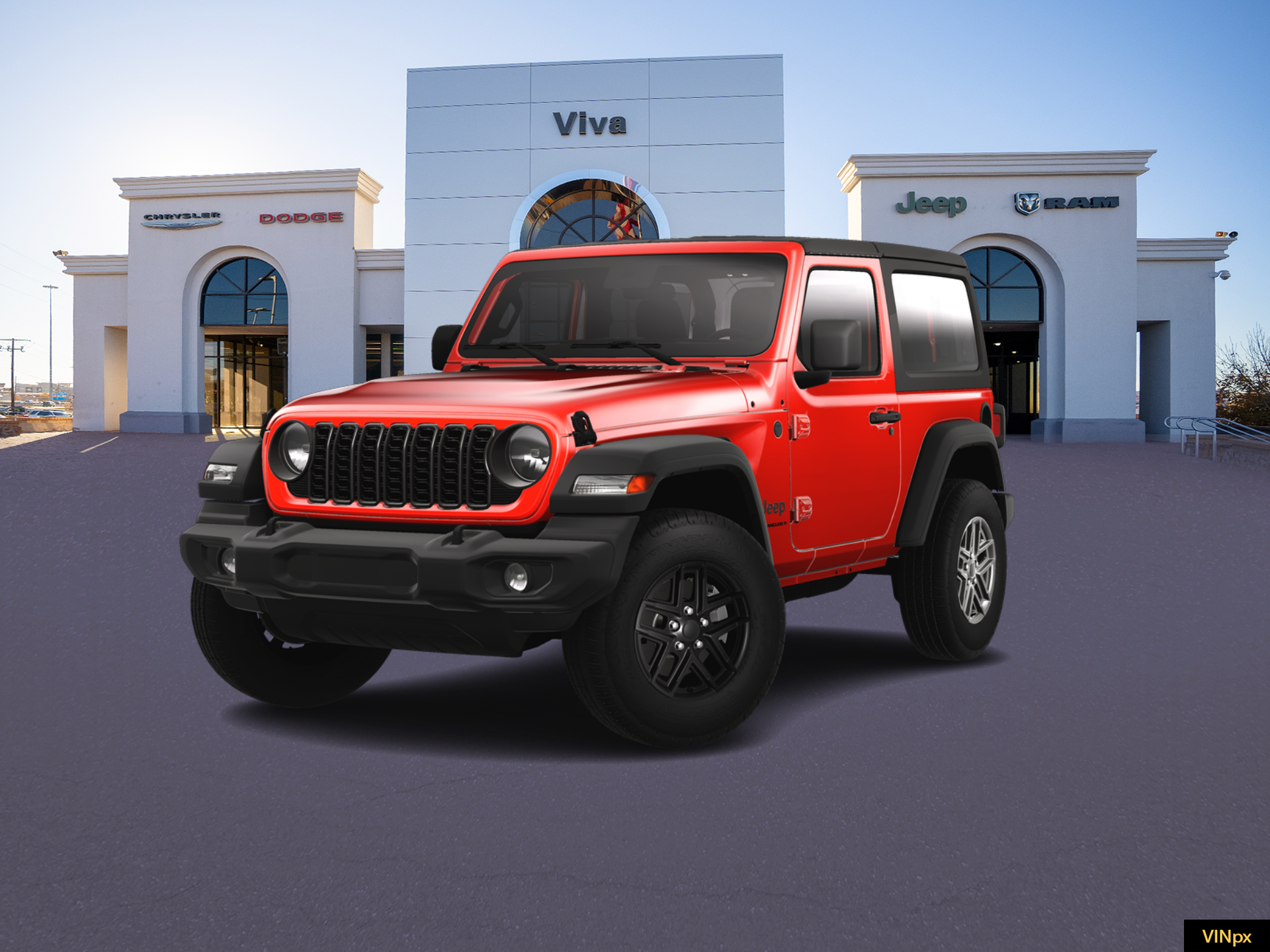 New 2025 Firecracker Red Clear-Coat Exterior Paint Jeep Sport S image 1