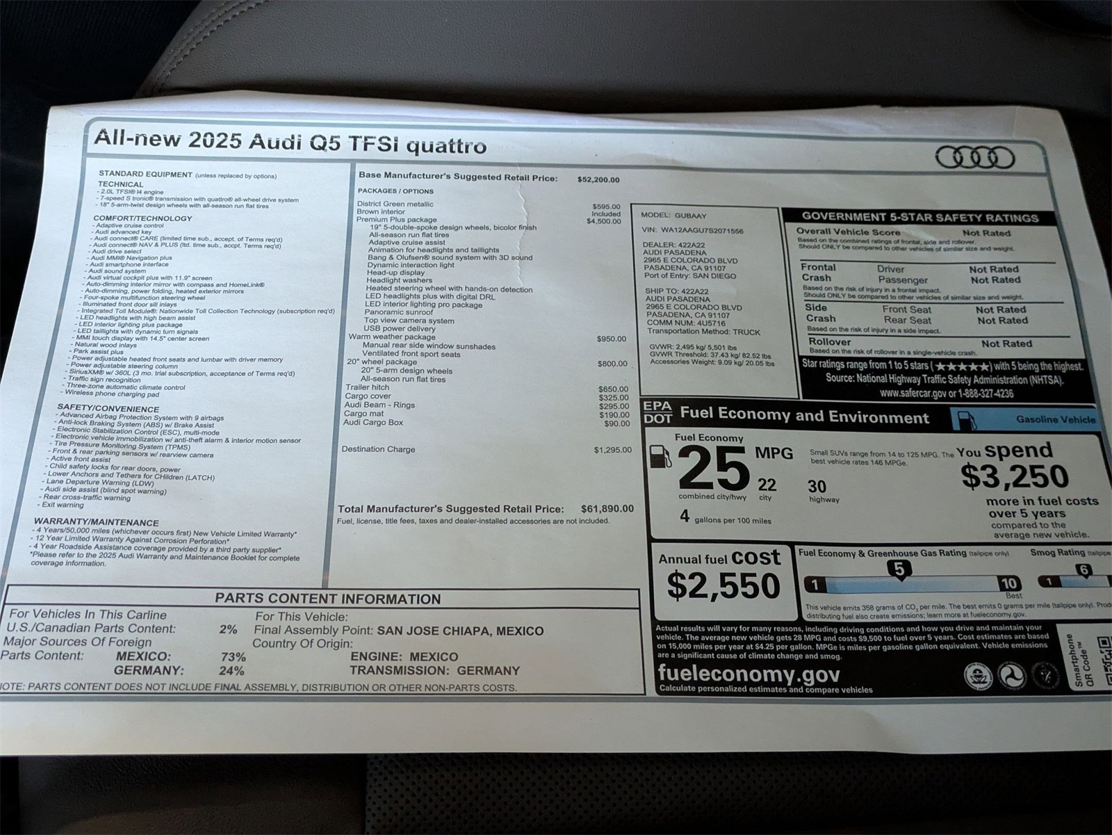 2025 Audi Q5 2.0T Premium Plus photo 14