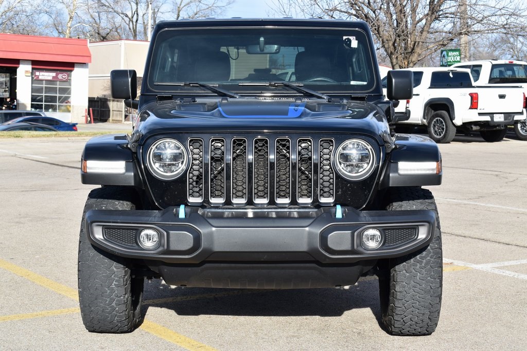 Used 2021 Jeep Wrangler Unlimited Rubicon 4XE with VIN 1C4JJXR6XMW781839 for sale in Kansas City