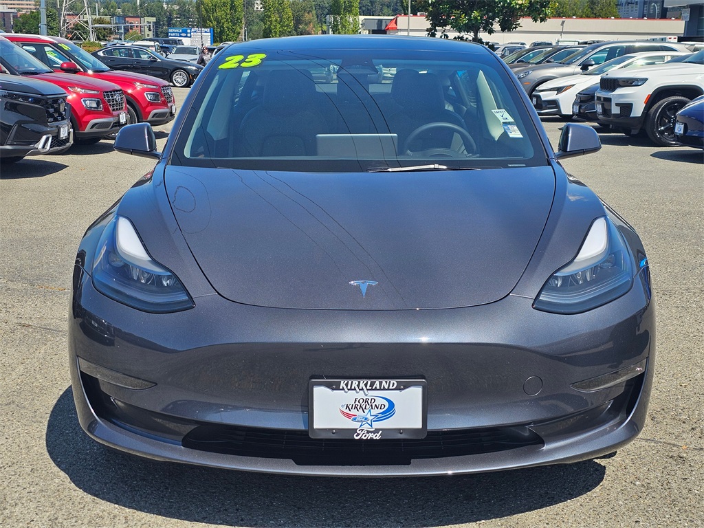 Used 2023 Tesla Model 3 Base with VIN 5YJ3E1EA0PF482499 for sale in Kirkland, WA