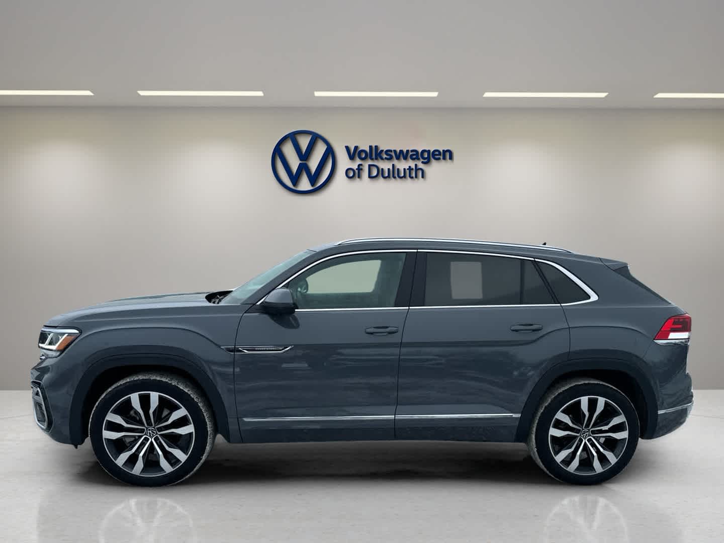 Certified 2023 Volkswagen Atlas Cross Sport SEL Premium R-Line with VIN 1V2FE2CA3PC222020 for sale in Hermantown, Minnesota